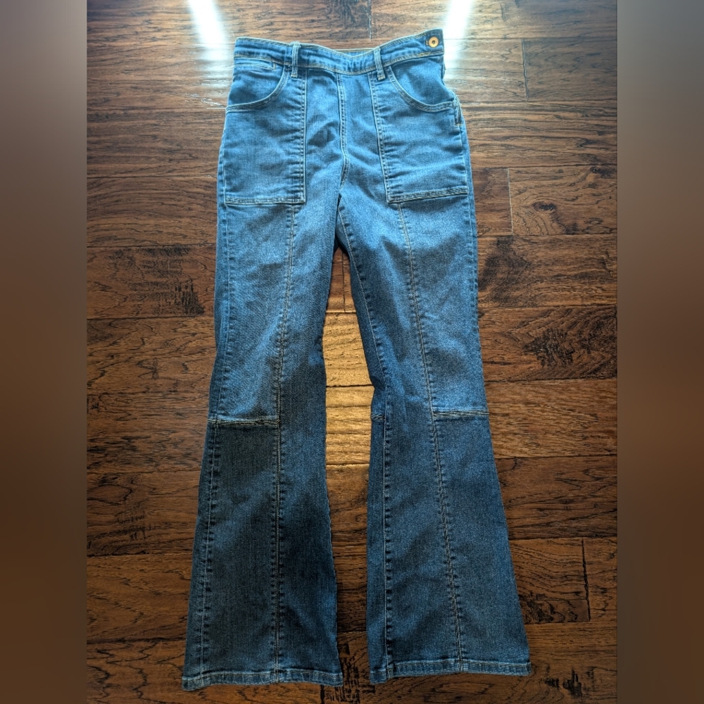 Pilcro High Rise Utility Bootcut Jeans **ALTERED**